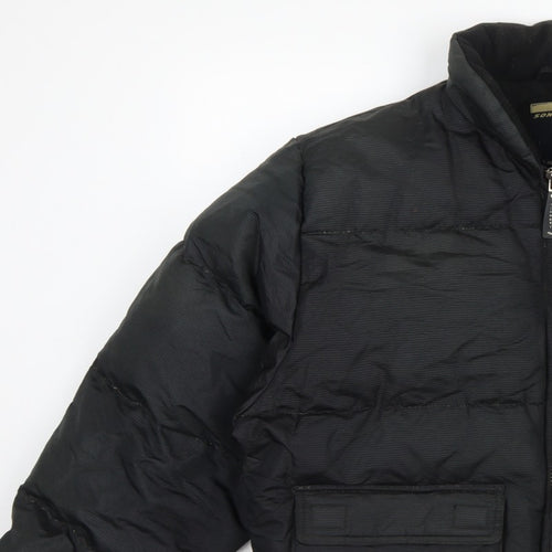 Sonneti Teens Black M Down Puffer Jacket Full Zip Logo