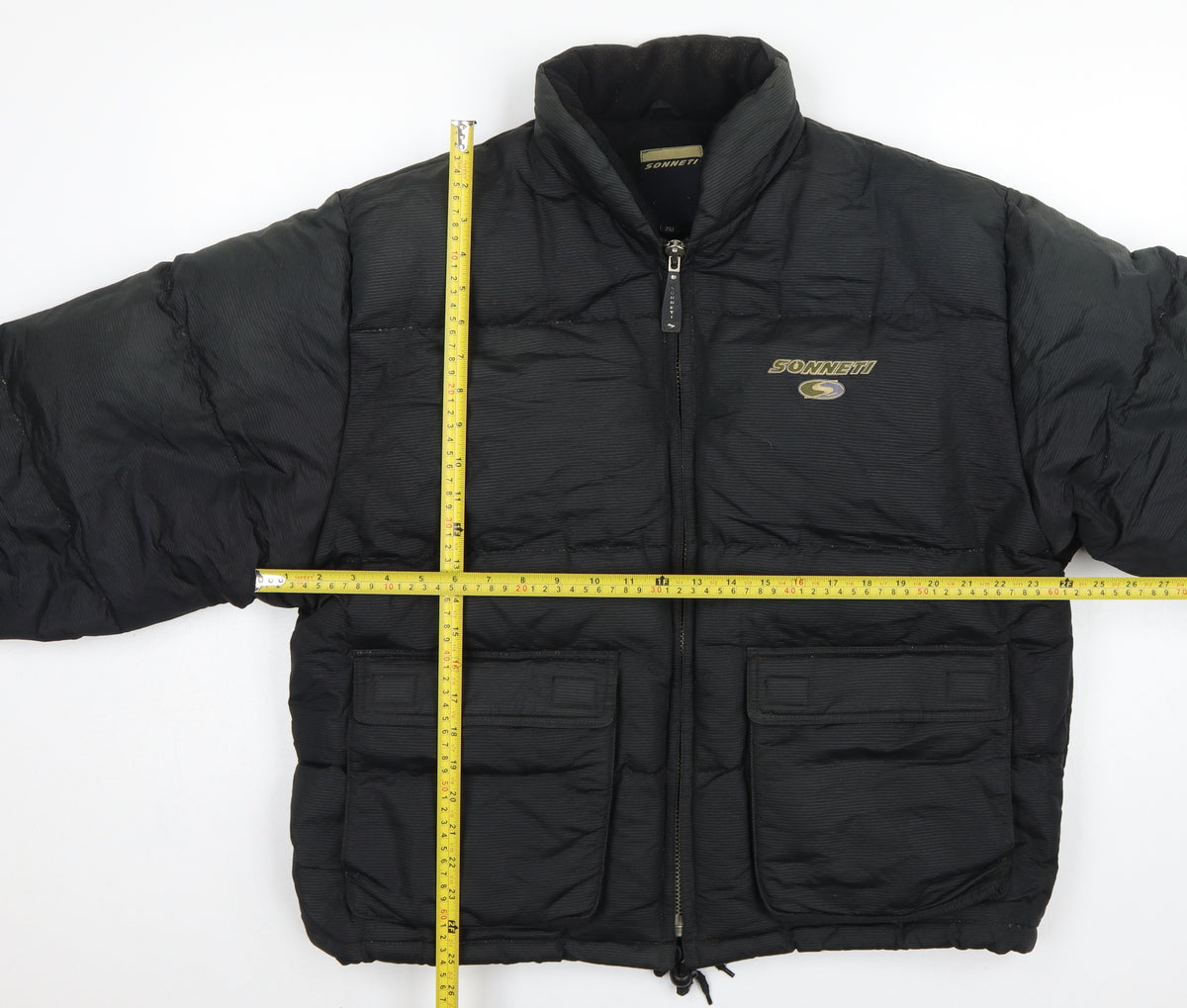 Sonneti Teens Black M Down Puffer Jacket Full Zip Logo