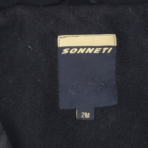 Sonneti Teens Black M Down Puffer Jacket Full Zip Logo