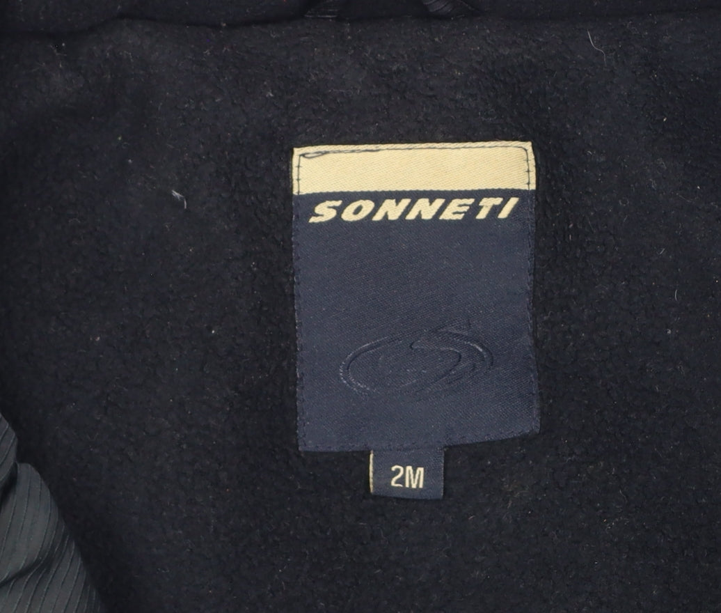 Sonneti Teens Black M Down Puffer Jacket Full Zip Logo