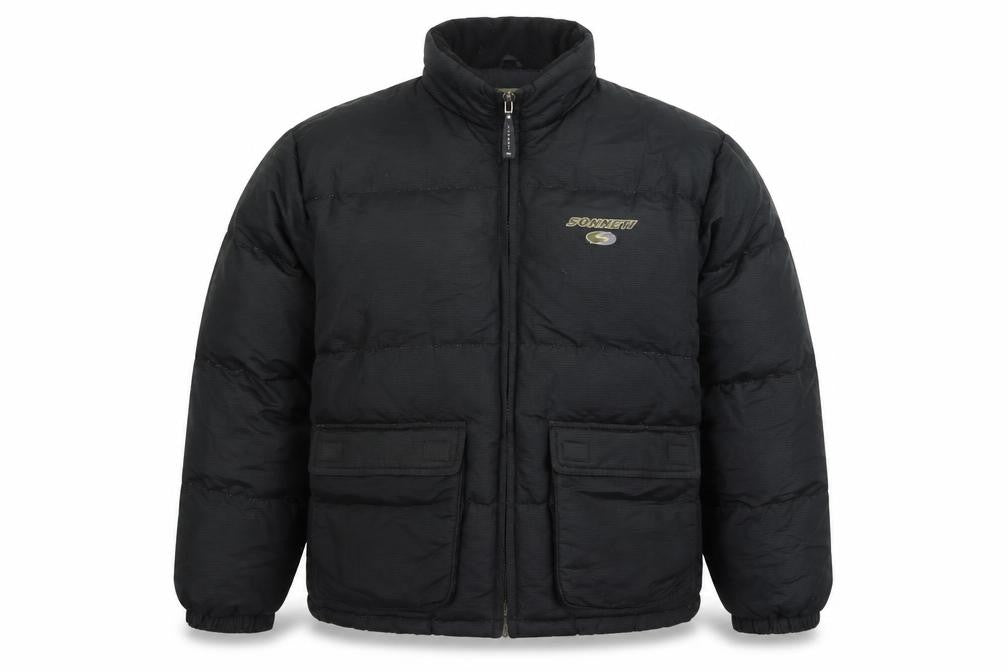 Sonneti Teens Black M Down Puffer Jacket Full Zip Logo