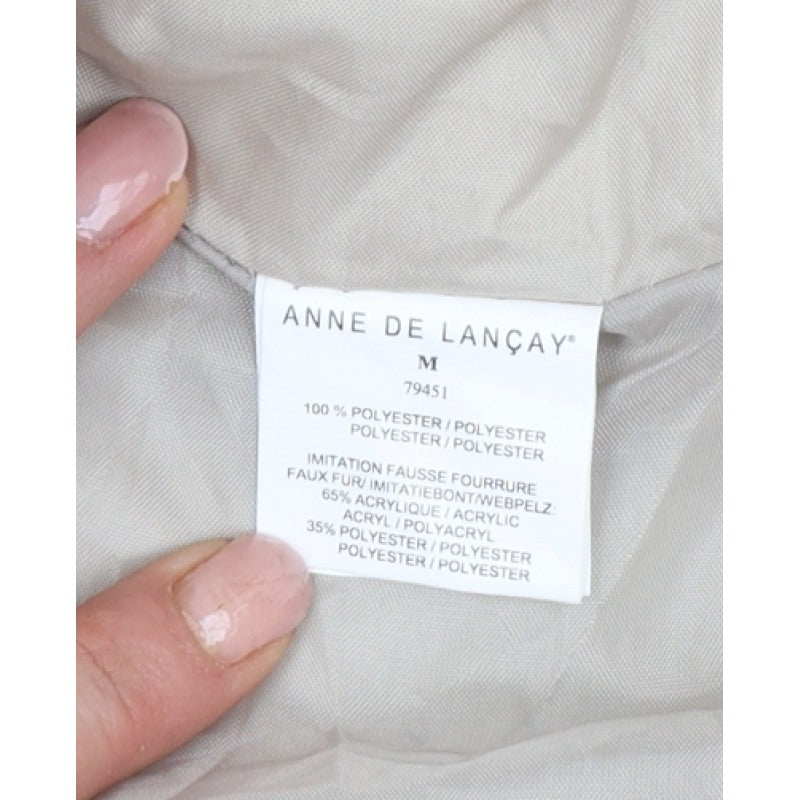 Anne de Lancay Women’s Beige M Hooded Faux Fur Puffer Coat