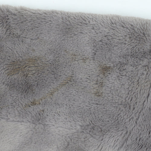 ASOS DESIGN Women's Grey UK 8 Faux Fur Cropped Zip Jacket