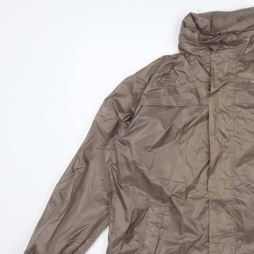 Trespass Men Brown S Waterproof Packaway Rain Jacket Windproof