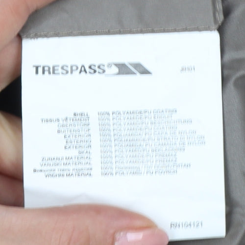 Trespass Men Brown S Waterproof Packaway Rain Jacket Windproof