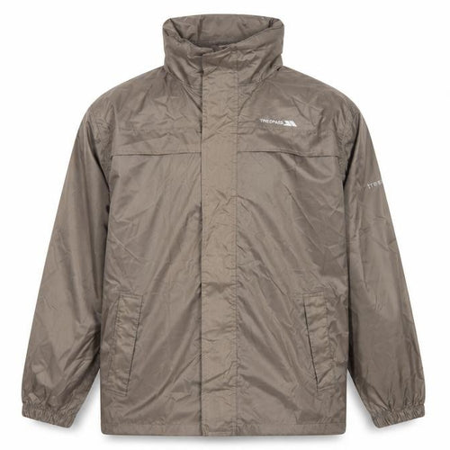 Trespass Men Brown S Waterproof Packaway Rain Jacket Windproof