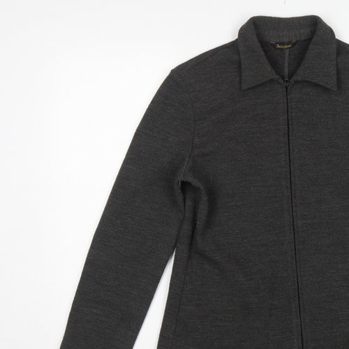Inscription Women’s Grey UK 10 Knit Full Zip Collared Jacket