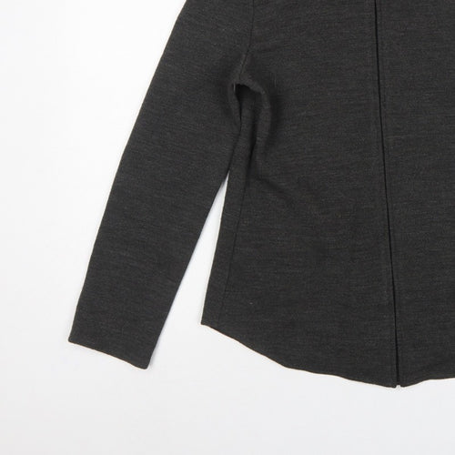 Inscription Women’s Grey UK 10 Knit Full Zip Collared Jacket