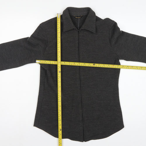 Inscription Women’s Grey UK 10 Knit Full Zip Collared Jacket