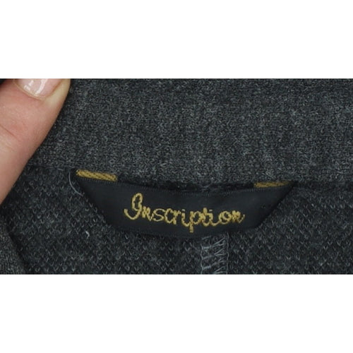 Inscription Women’s Grey UK 10 Knit Full Zip Collared Jacket