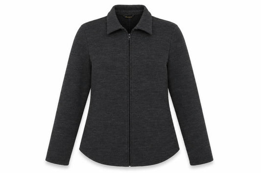 Inscription Women’s Grey UK 10 Knit Full Zip Collared Jacket