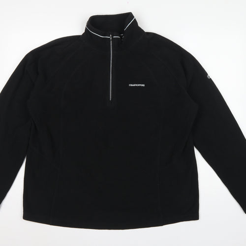 Craghoppers Women’s Black UK 20 Fleece 1/4 Zip High Neck Sweatshirt