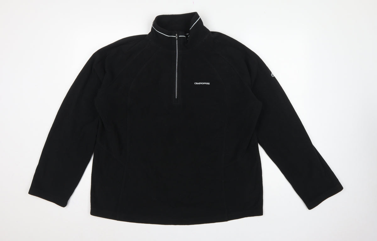 Craghoppers Women’s Black UK 20 Fleece 1/4 Zip High Neck Sweatshirt