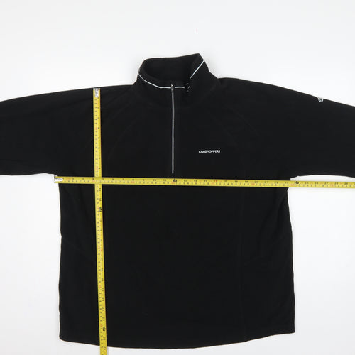 Craghoppers Women’s Black UK 20 Fleece 1/4 Zip High Neck Sweatshirt