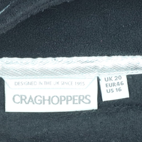 Craghoppers Women’s Black UK 20 Fleece 1/4 Zip High Neck Sweatshirt