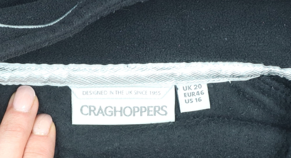 Craghoppers Women’s Black UK 20 Fleece 1/4 Zip High Neck Sweatshirt