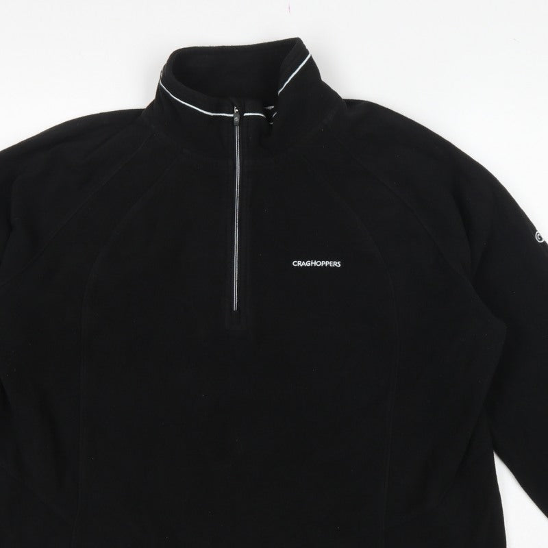 Craghoppers Women’s Black UK 20 Fleece 1/4 Zip High Neck Sweatshirt