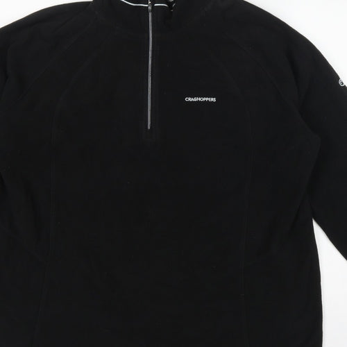 Craghoppers Women’s Black UK 20 Fleece 1/4 Zip High Neck Sweatshirt
