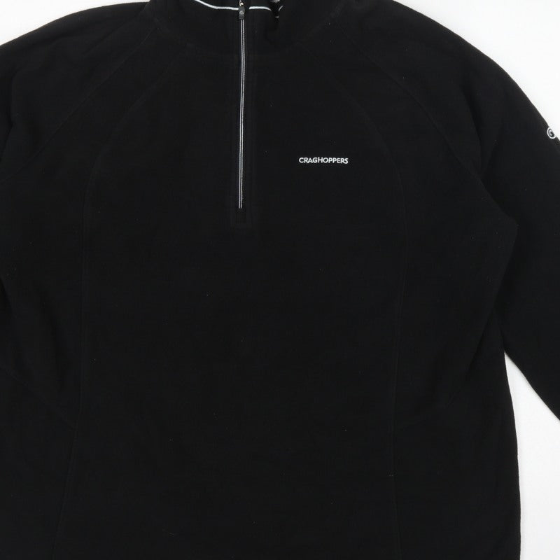 Craghoppers Women’s Black UK 20 Fleece 1/4 Zip High Neck Sweatshirt