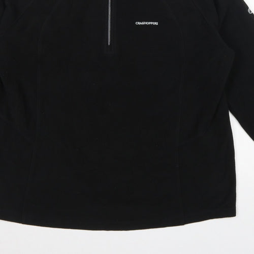 Craghoppers Women’s Black UK 20 Fleece 1/4 Zip High Neck Sweatshirt