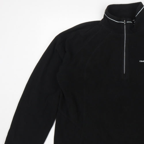 Craghoppers Women’s Black UK 20 Fleece 1/4 Zip High Neck Sweatshirt