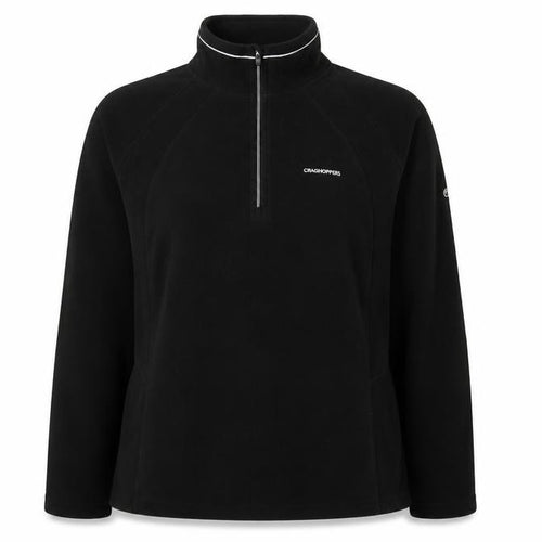 Craghoppers Women’s Black UK 20 Fleece 1/4 Zip High Neck Sweatshirt