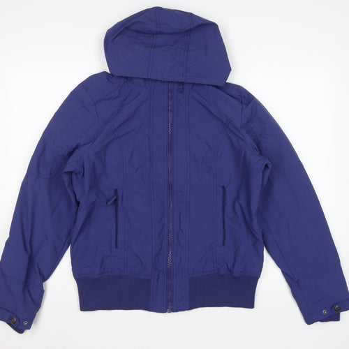 Next Women’s Blue Size 16 Hooded Bomber Jacket Full Zip