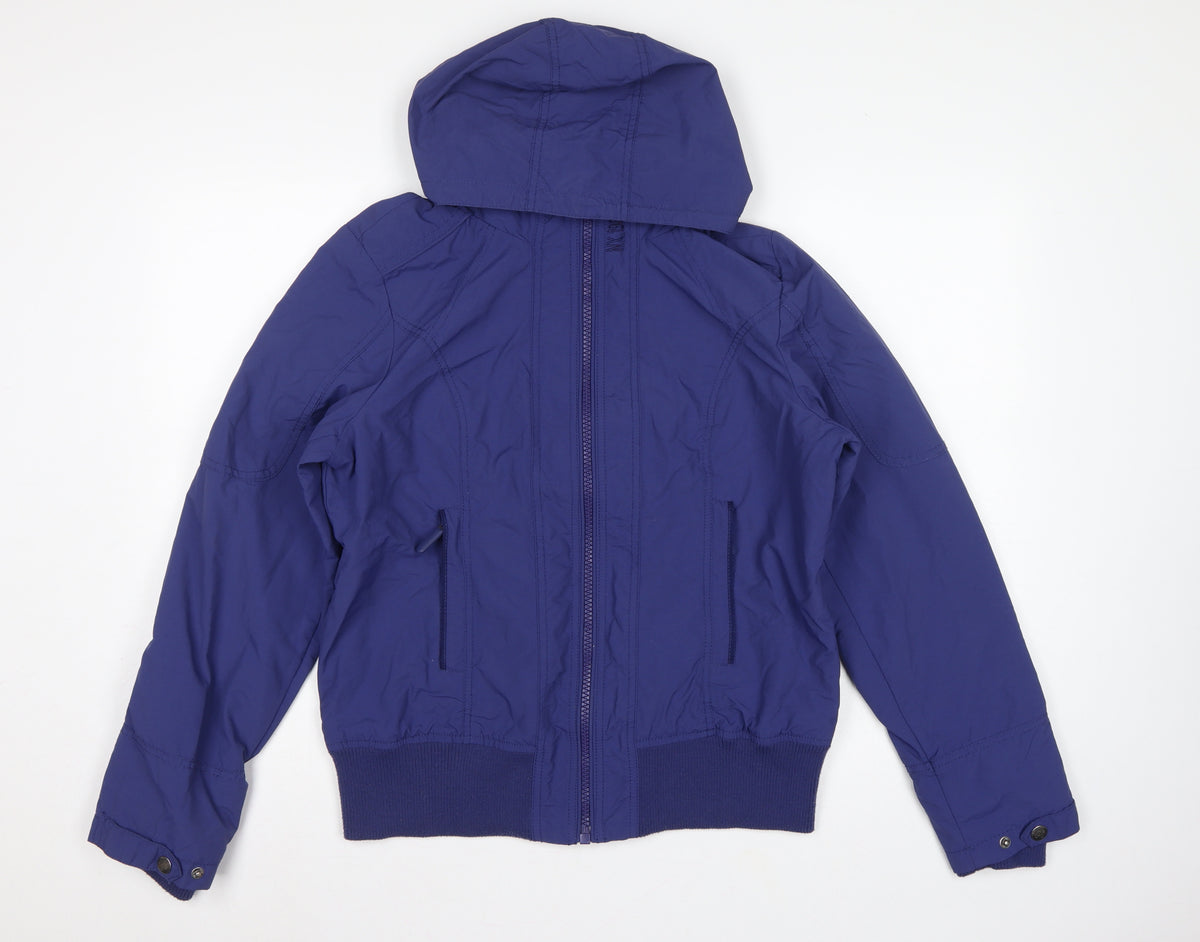 Next Women’s Blue Size 16 Hooded Bomber Jacket Full Zip