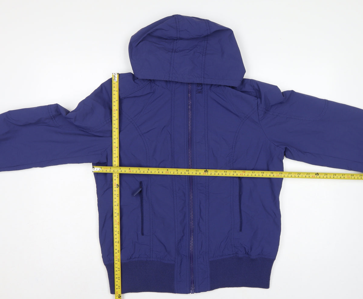 Next Women’s Blue Size 16 Hooded Bomber Jacket Full Zip