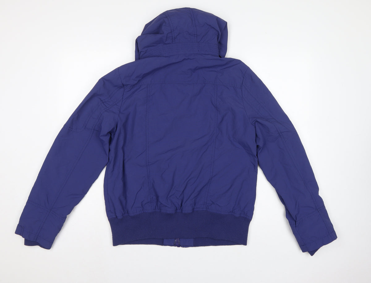 Next Women’s Blue Size 16 Hooded Bomber Jacket Full Zip