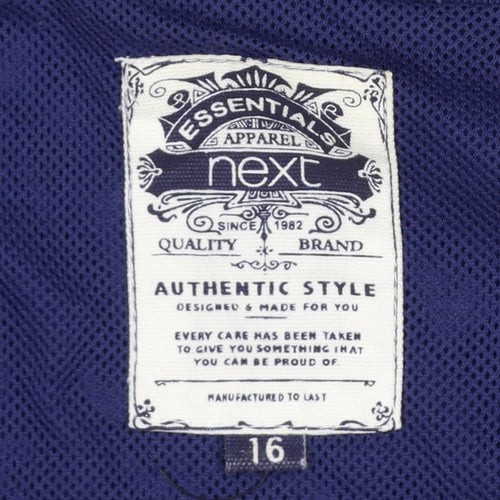 Next Women’s Blue Size 16 Hooded Bomber Jacket Full Zip