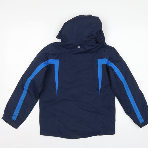Mountain Warehouse Boys Blue 9-10 Years Waterproof Hooded Rain Jacket