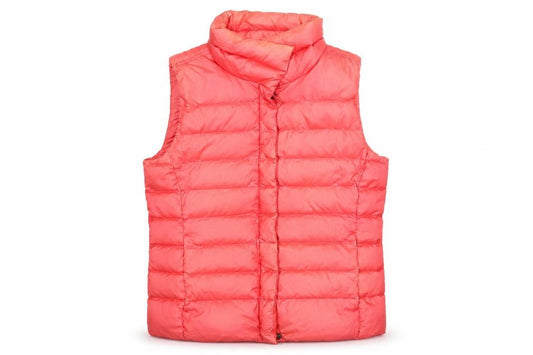 Timberland Women Pink L Quilted Down Puffer Gilet Waistcoat