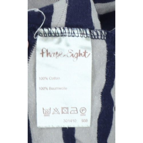 Phase Eight Women's Blue Size 10 Striped Knee Length Jersey Sheath Dress