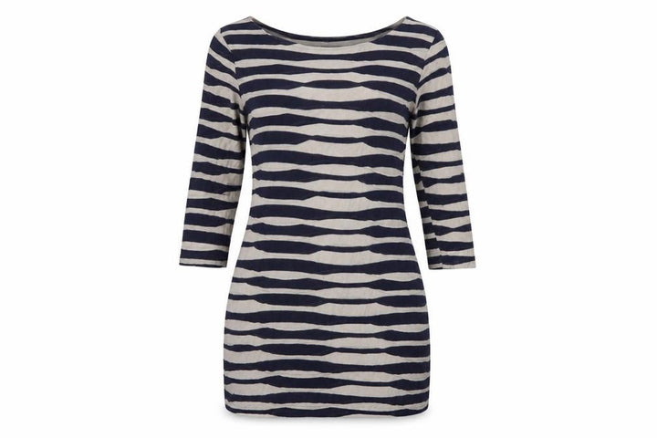 Phase Eight Women's Blue Size 10 Striped Knee Length Jersey Sheath Dress