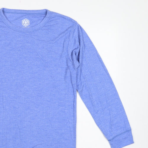 BeeSwift Men’s Blue L Long Sleeve Crew Neck Workwear T-Shirt