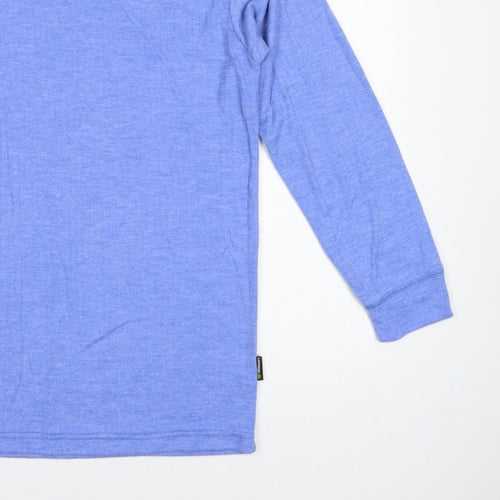 BeeSwift Men’s Blue L Long Sleeve Crew Neck Workwear T-Shirt