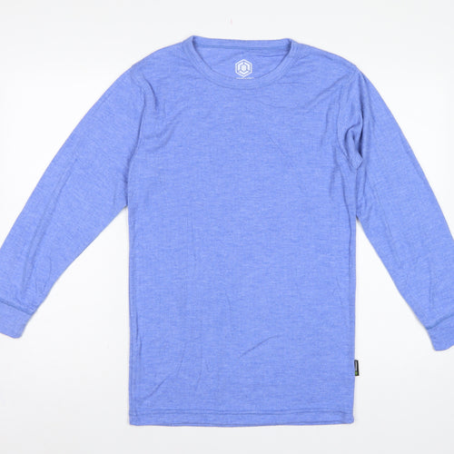 BeeSwift Men’s Blue L Long Sleeve Crew Neck Workwear T-Shirt