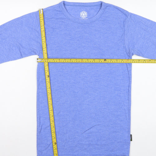 BeeSwift Men’s Blue L Long Sleeve Crew Neck Workwear T-Shirt