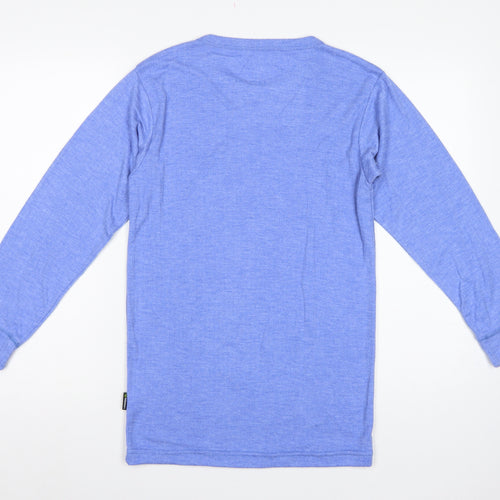 BeeSwift Men’s Blue L Long Sleeve Crew Neck Workwear T-Shirt