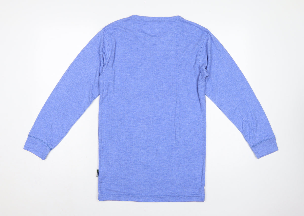 BeeSwift Men’s Blue L Long Sleeve Crew Neck Workwear T-Shirt