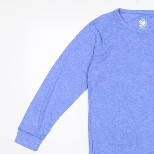 BeeSwift Men’s Blue L Long Sleeve Crew Neck Workwear T-Shirt