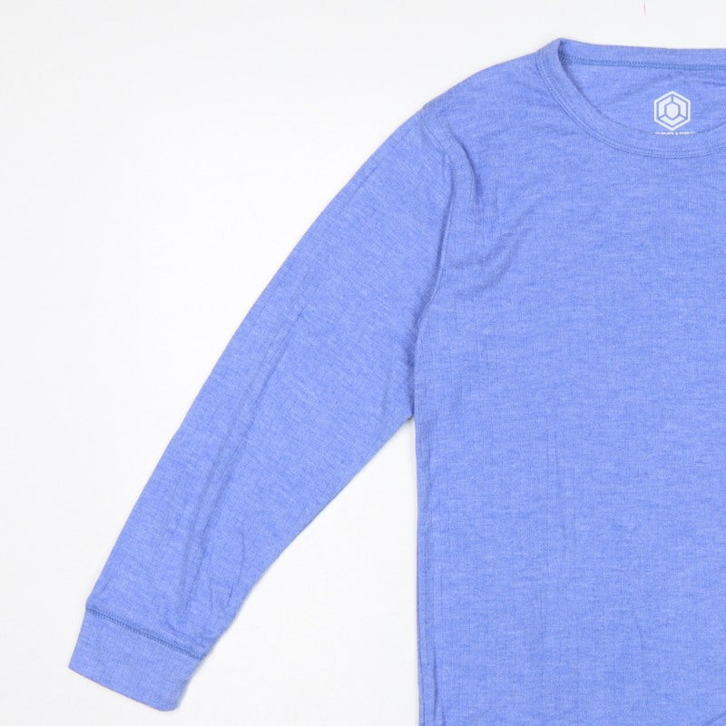 BeeSwift Men’s Blue L Long Sleeve Crew Neck Workwear T-Shirt