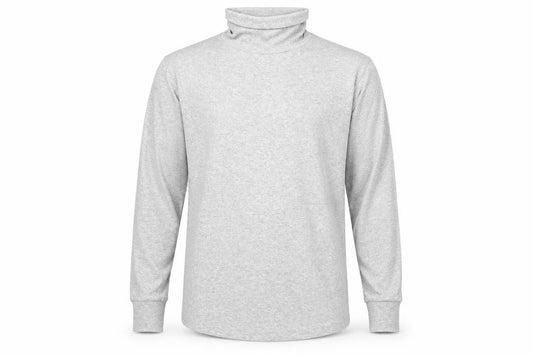 GAP Men’s Grey XL Rib Roll Neck Long Sleeve Stretch T-Shirt
