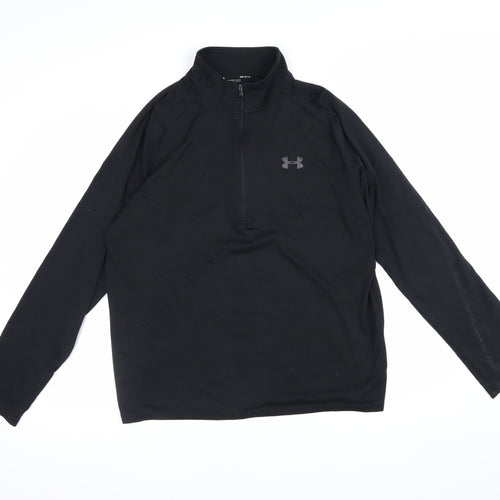 Under Armour Men Black L Athletic 1/4 Zip Long Sleeve Pullover
