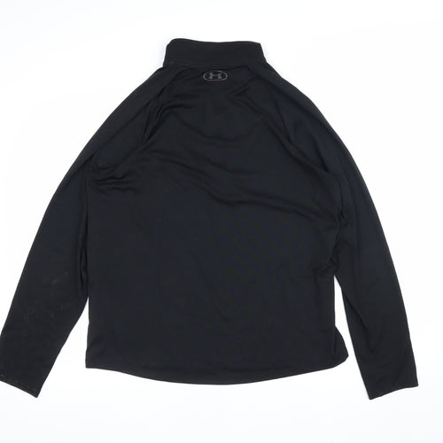 Under Armour Men Black L Athletic 1/4 Zip Long Sleeve Pullover