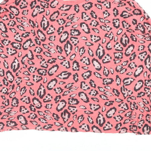 Postcard from Brighton Women Pink Leopard Print Knit Jumper Size S