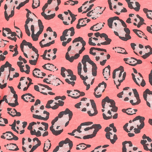 Postcard from Brighton Women Pink Leopard Print Knit Jumper Size S