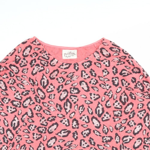 Postcard from Brighton Women Pink Leopard Print Knit Jumper Size S