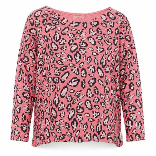 Postcard from Brighton Women Pink Leopard Print Knit Jumper Size S